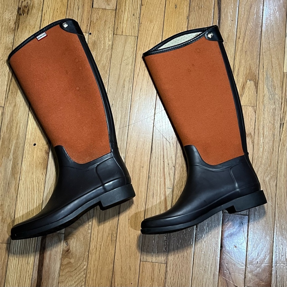 Canvas Printed Hunter Rain Boots